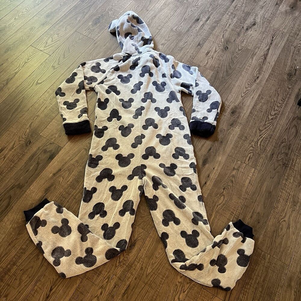 Disney Women’s Pyjama Jumpsuit Small Jogger‎ Hooded Mickey One Piece - Picture 2 of 5